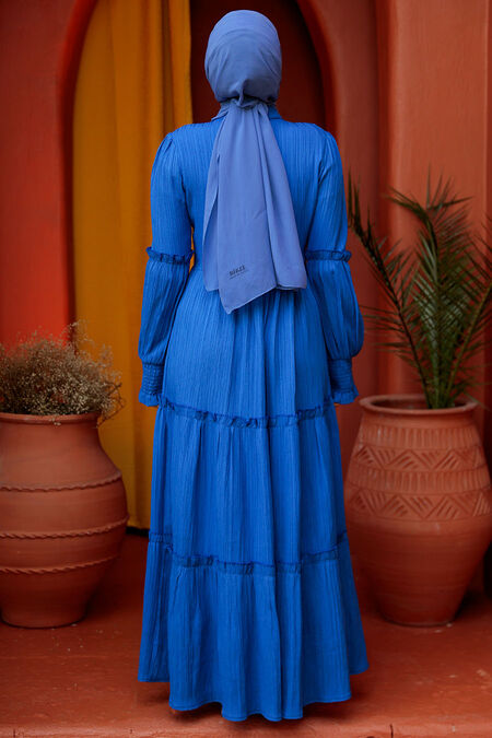 İndigo Blue Modest Long Dress 4421IM